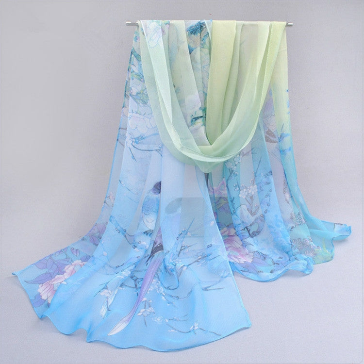 Sciarpa lunga sottile in chiffon 10 cm donna