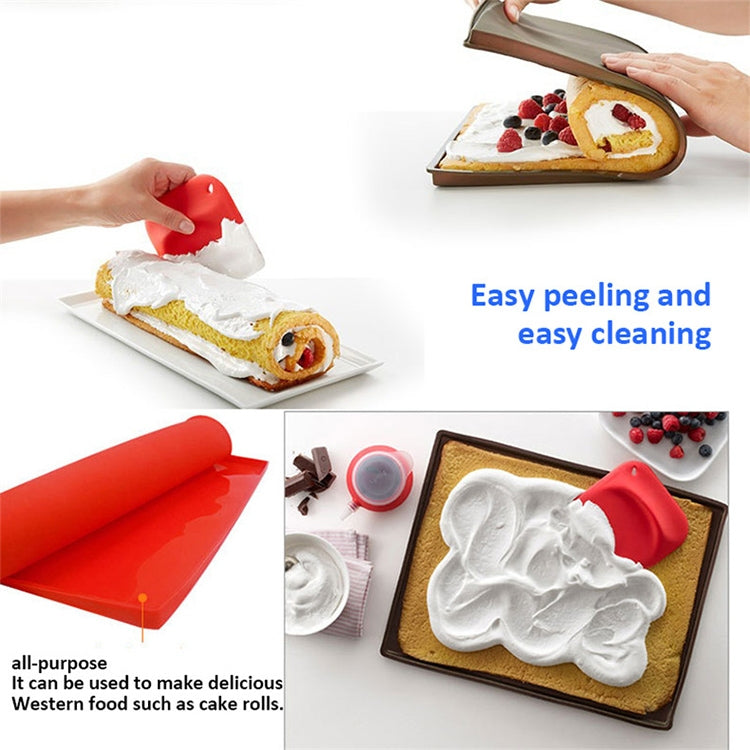 Set 2 tappetini antiaderenti in silicone per torta 26x31 cm
