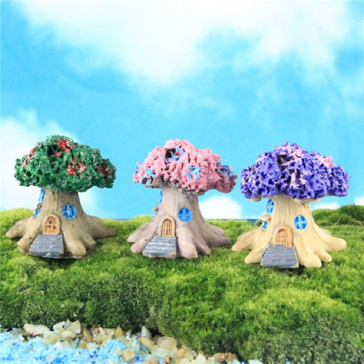 Micro paesaggio decorativo in resina 5x5x5 cm