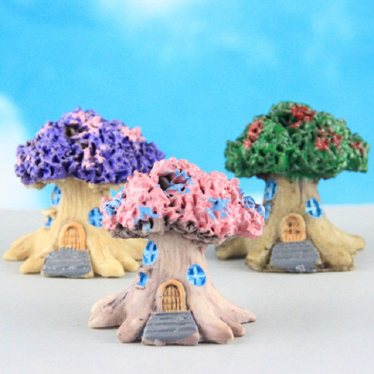 Micro paesaggio decorativo in resina 5x5x5 cm