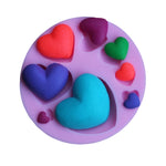 Stampi in silicone per dolci a forma di cuore, set da 2
