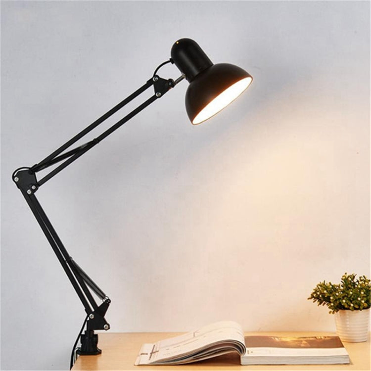 Lampada da tavolo flessibile con morsetto e braccio oscillante