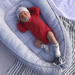 Lettino Neonato Portatile 80x50 cm in Tessuto