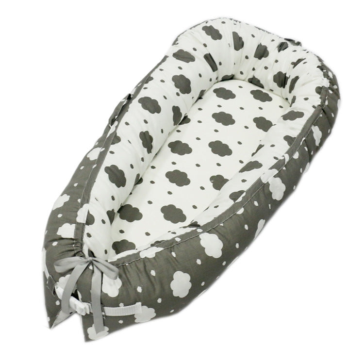 Lettino Neonato Portatile 80x50 cm in Tessuto