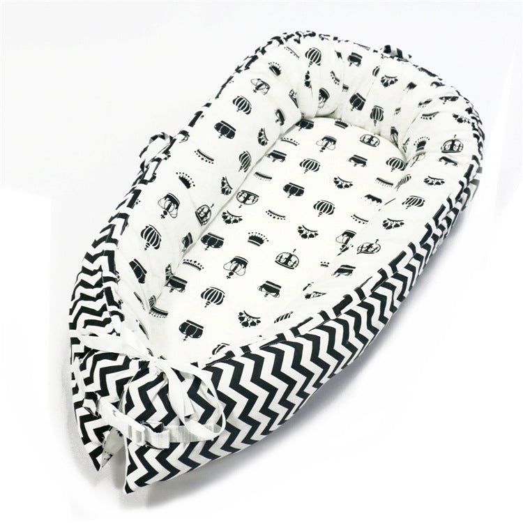 Lettino Neonato Portatile 80x50 cm in Tessuto