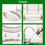 Supporto per cucchiaio e coperchio in acciaio inox