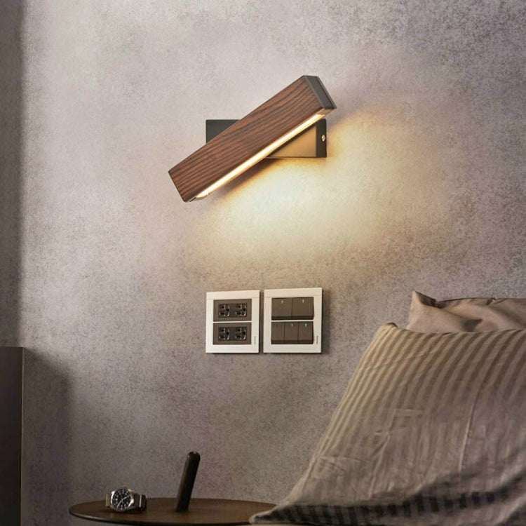 Lampada da parete girevole LED in legno 23x6.5x11 cm