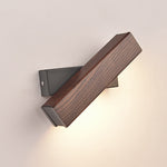 Lampada da parete girevole LED in legno 23x6.5x11 cm