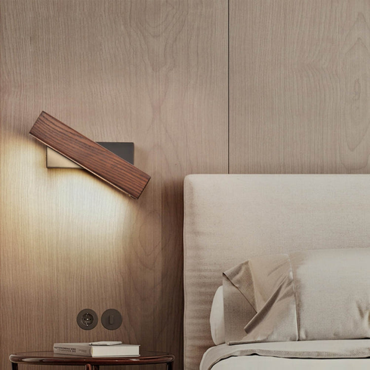 Lampada da parete girevole LED in legno 23x6.5x11 cm