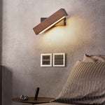 Lampada da parete girevole LED in legno 23x6.5x11 cm