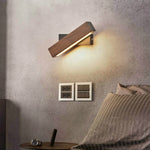 Lampada da parete girevole LED in legno 23x6.5x11 cm