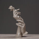 Scultura astratta decorativa in resina 30x10x10 cm