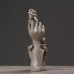 Scultura astratta decorativa in resina 30x10x10 cm