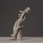 Scultura astratta decorativa in resina 30x10x10 cm