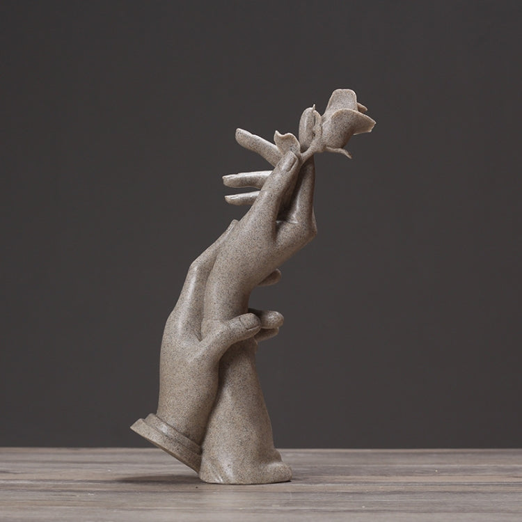 Scultura astratta decorativa in resina 30x10x10 cm