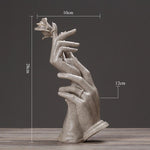 Scultura astratta decorativa in resina 30x10x10 cm