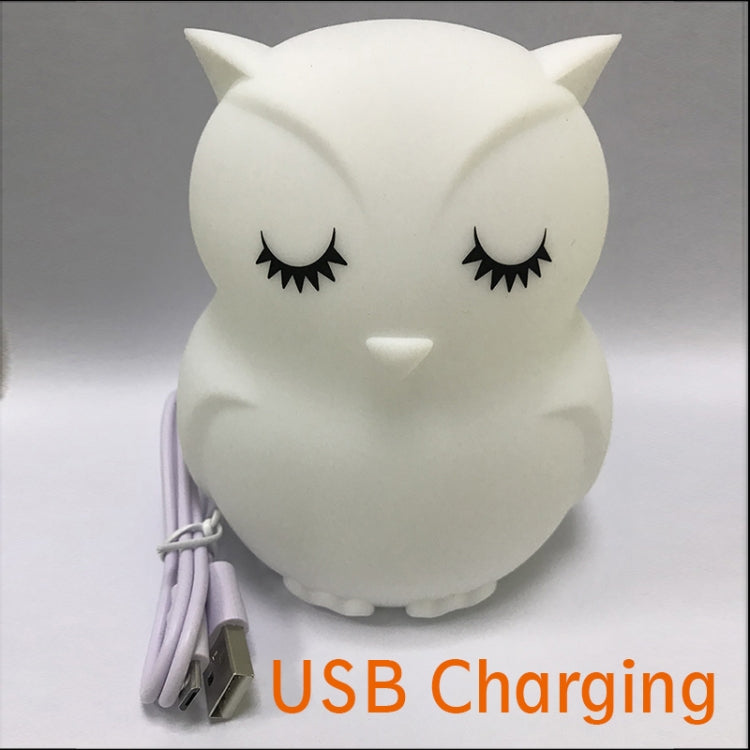Lampada LED gufo in silicone con luce notturna USB