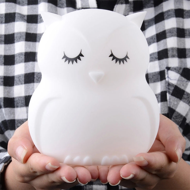 Lampada LED gufo in silicone con luce notturna USB