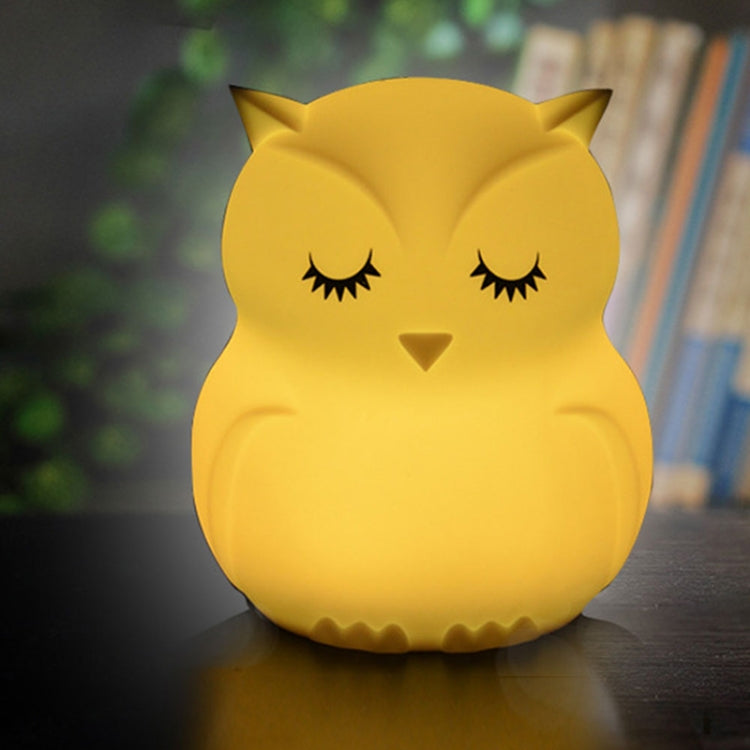 Lampada LED gufo in silicone con luce notturna USB