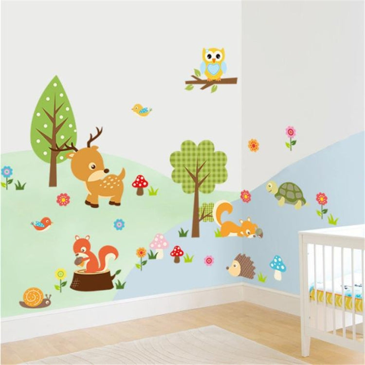 Adesivi murali animali della foresta in PVC 55x80 cm