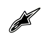 10 adesivi Alpine Star per auto e moto 18x7,6 cm