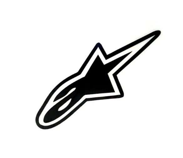 10 adesivi Alpine Star per auto e moto 18x7,6 cm