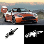 10 adesivi Alpine Star per auto e moto 18x7,6 cm