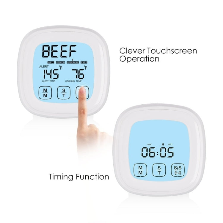 Termometro digitale da forno con timer touchscreen 2 pezzi