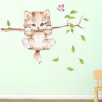 Adesivo da parete decorativo gatto 25x70 cm in PVC