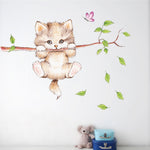 Adesivo da parete decorativo gatto 25x70 cm in PVC