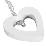 Stringa luminosa cuore in legno 1,2 m 10 LED Natale