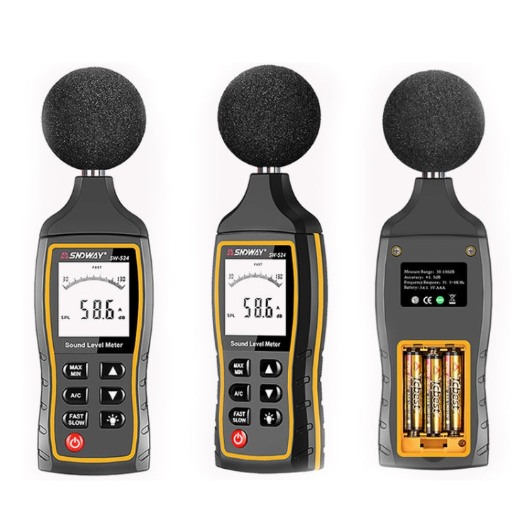 Misuratore di decibel portatile SNDWAY SW523 SW524