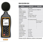 Misuratore di decibel portatile SNDWAY SW523 SW524