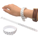 Misuratore braccialetti in plastica bianco 27 cm