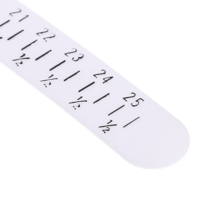 Misuratore braccialetti in plastica bianco 27 cm