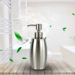 Bottiglia ovale disinfettante mani con dispenser in acciaio