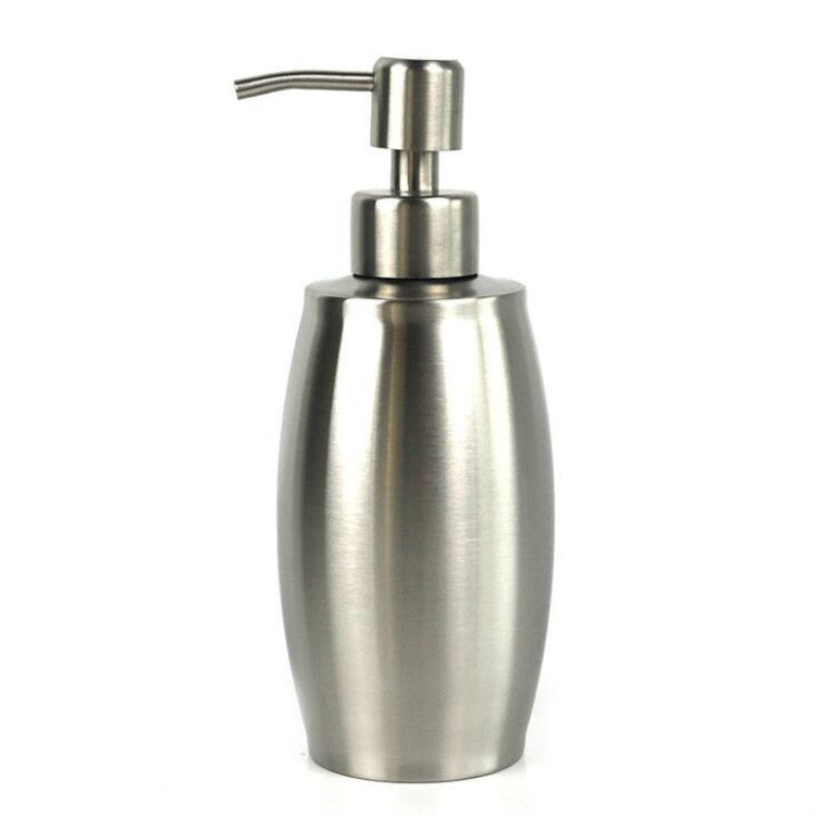 Bottiglia ovale disinfettante mani con dispenser in acciaio