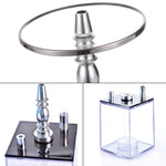 Set narghilè acrilico base quadrata 33 cm