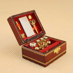 Mini portagioie vintage per casa delle bambole 3,4x2,4 cm