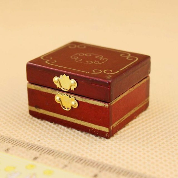 Mini portagioie vintage per casa delle bambole 3,4x2,4 cm