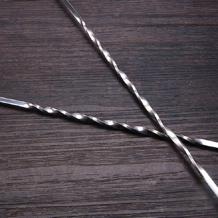 Set 2 pezzi agitatore e forchetta in acciaio inox 32 cm