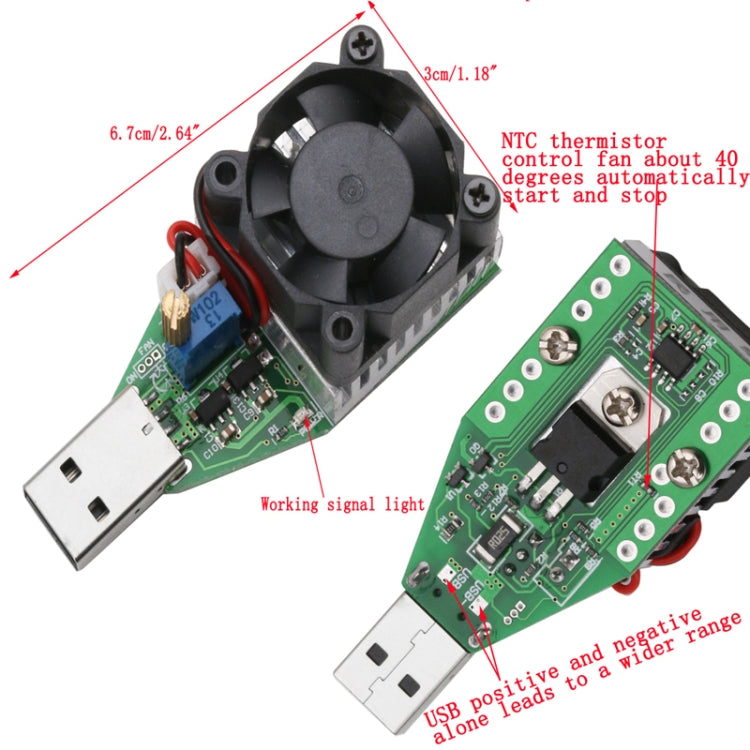 Tester di scarica elettronico USB, corrente regolabile 0,15-3 A - immagine 5