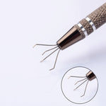 Set 3 pezzi penna artiglio per manicure in acciaio inox