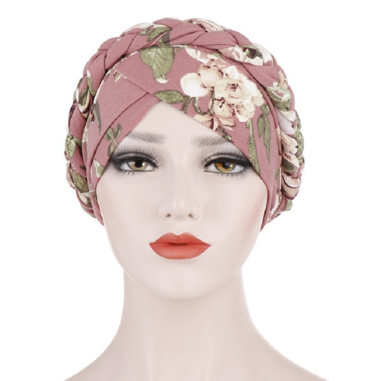 Cappello donna corto con turbante in seta spazzolata, taglia unic
