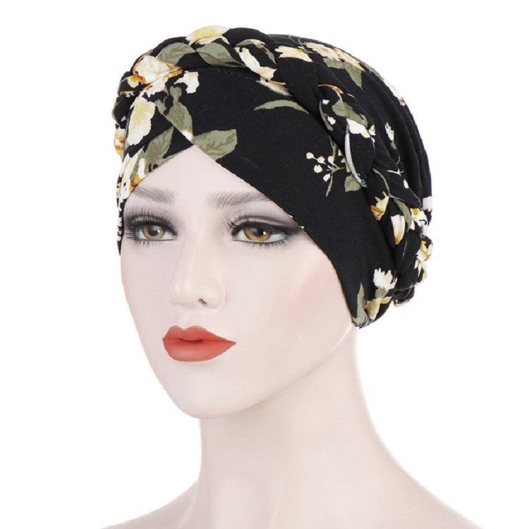 Cappello donna corto con turbante in seta spazzolata, taglia unic