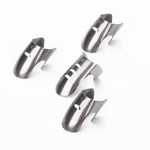 Set 4 protezioni dita regolabili in acciaio inox
