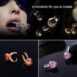 Orecchini cuore in argento sterling 925 con zirconi