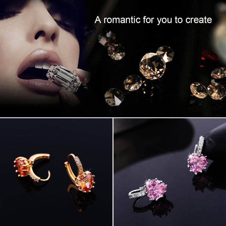Orecchini cuore in argento sterling 925 con zirconi