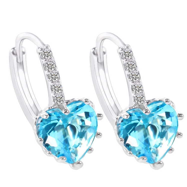Orecchini cuore in argento sterling 925 con zirconi