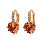 Orecchini cuore in argento sterling 925 con zirconi